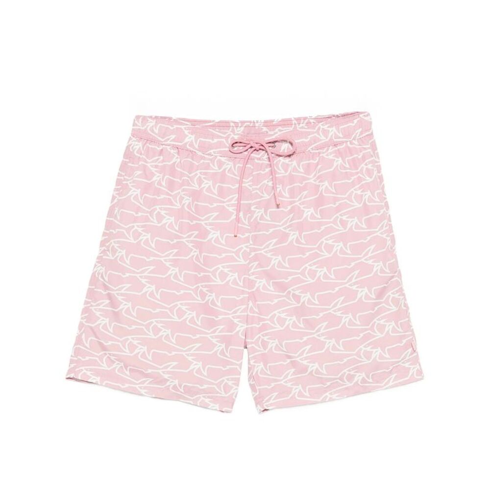 Paul & Shark Men Swimwear Portofino With Iconic Sharks Waves Print